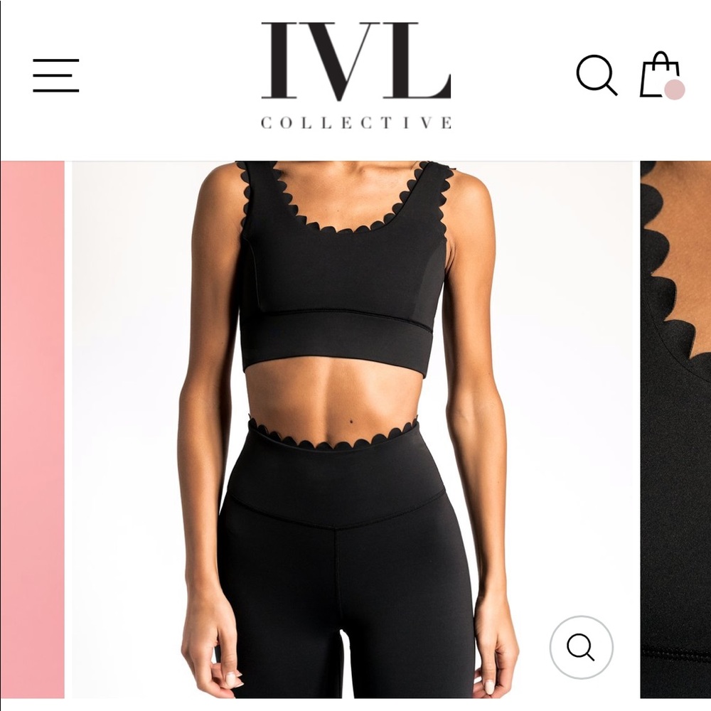 IVL Collective scallop sports bra-black